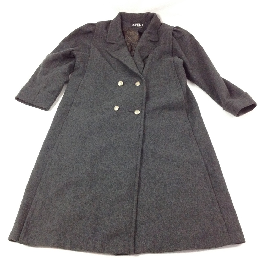 Jofeld Women Coat Size XL Gray Long